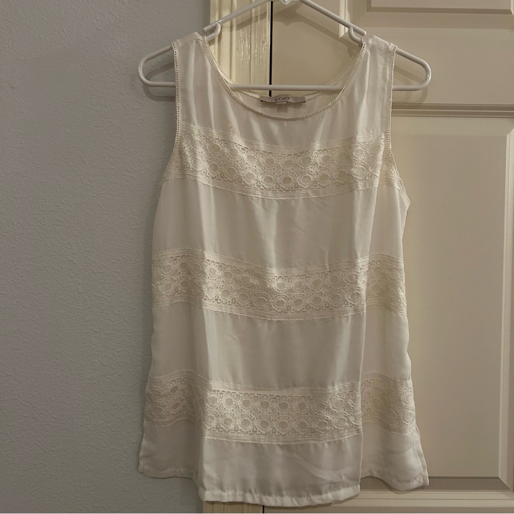 Loft white blouse